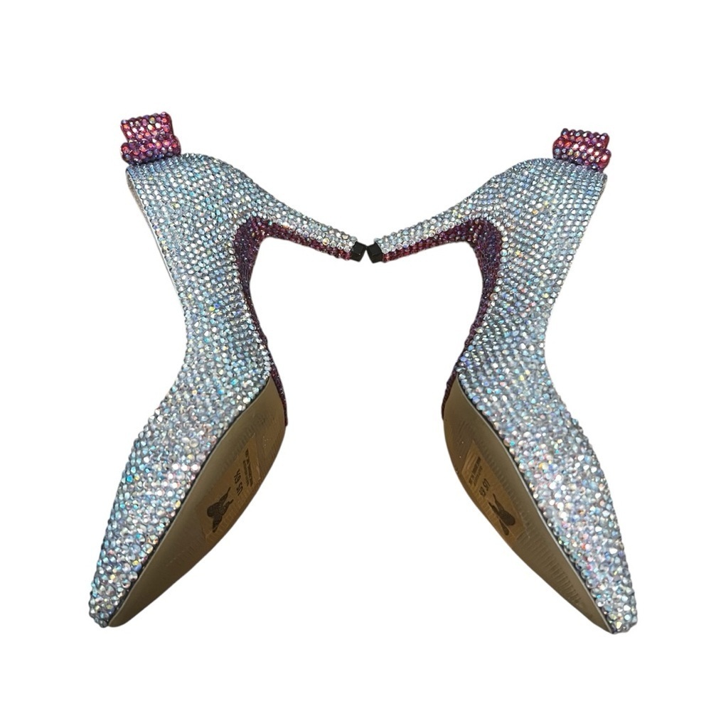 Marc Defang Handmade Rhinestones Pageant Prom Heels Shoes 6.5 Fairycore Coquette - Picture 7 of 12